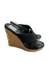 Tory Burch 100% Canvas Black Wedges Size 7 1/2 - photo 5