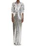 Brandon Maxwell Silver Cocktail Dress Size 4 - photo 3