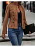 GLAMAZON 100% Polyester Brown Jacket Size S - photo 5
