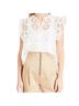 Sandro 100% Polyester 100% Silk Floral White Blouse Size L - photo 2
