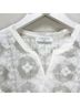 Sandro 100% Polyester 100% Silk Floral White Blouse Size L - photo 3