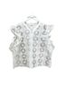 Sandro 100% Polyester 100% Silk Floral White Blouse Size L - photo 1