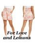 For Love & Lemons 88% Polyester 12% Metallised Fiber 100% Polyester Floral Pink Green Skort Size M - photo 3