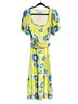 Ganni 91% Polyamide 9% Elastane 100% Polyamide Floral Blue Green Cocktail Dress Size S - photo 2