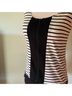 Amour Vert Stripes Black White Tank Top Size XS - photo 4