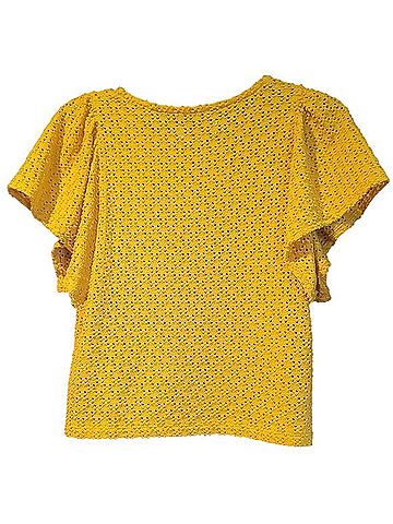 Madewell Texture & Thread Eyelet Flutter-Sleeve Top Short Sleeve Top (view 2)