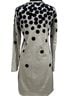 Boden Floral Gray Black Wool Dress Size 4 - photo 2