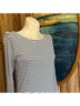 Vineyard Vines Stripes White Black Long Sleeve Top Size S - photo 4