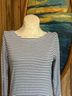 Vineyard Vines Stripes White Black Long Sleeve Top Size S - photo 5