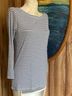 Vineyard Vines Stripes White Black Long Sleeve Top Size S - photo 7