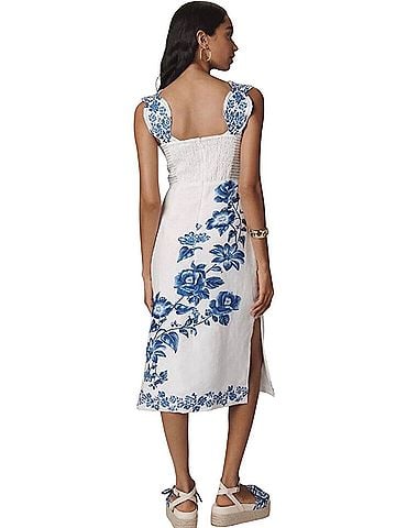 FARM Rio FARM RIO FLORAL
CASCADE WAVY
LINEN SLEEVELESS
MIDI DRESS Cocktail Dress (view 2)