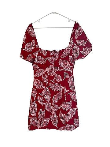 J by J.O.A. Tropical leaf Casual Dress (view 2)