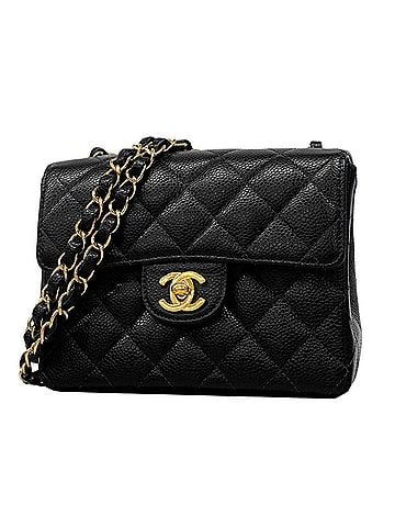 Chanel Chanel Matelassé Chain Shoulder Bag, Caviar Leather, Black, Women's (view 1)