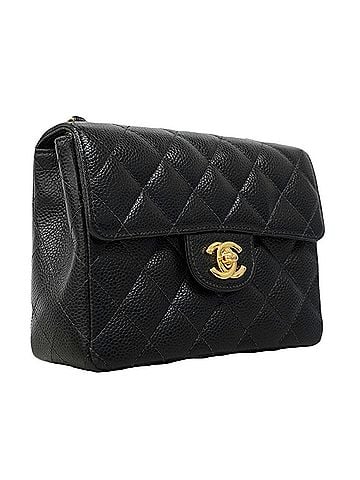 Chanel Chanel Matelassé Chain Shoulder Bag, Caviar Leather, Black, Women's (view 2)