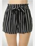 Ambiance Apparel Stripes Black White Shorts Size S - photo 4