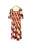 Rhode 100% Cotton Floral Red Orange Casual Dress Size L - photo 1
