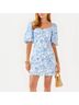 Lilly Pulitzer Floral White Blue Casual Dress Size 12 - photo 4