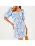 Lilly Pulitzer Floral White Blue Casual Dress Size 12 - photo 3