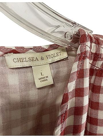 Chelsea & Violet deep nutmeg gingham babydoll mini Casual Dress (view 2)