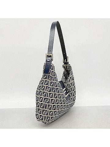 Fendi Fendi Zucchino Shoulder Bag, Nylon Canvas, Navy, Women's (view 2)