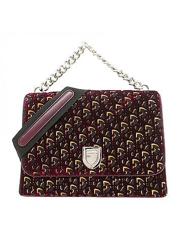 Christian Dior Christian Dior Diorama Velvet Handbag, Black, Bordeaux, Orange, 2-way bag for women (view 1)
