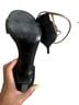 Stuart Weitzman 100% Suede Black Gold Sandals Size 7 1/2 - photo 4