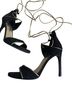 Stuart Weitzman 100% Suede Black Gold Sandals Size 7 1/2 - photo 3