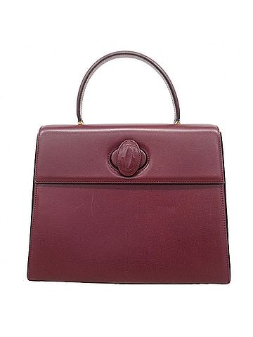 Cartier Cartier Must Leather Handbag, Bordeaux, Women's (view 1)
