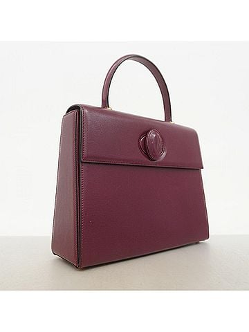 Cartier Cartier Must Leather Handbag, Bordeaux, Women's (view 2)