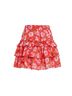 LoveShackFancy 59% Viscose 41% Rayon 100% Polyester Floral Red Pink Casual Skirt Size XS - photo 2