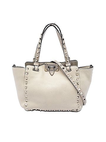 Valentino Mini Pebbled Calfskin Rockstud Trapeze Satchel (view 1)