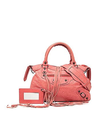 Balenciaga Lambskin Motocross Classic Town Satchel (view 2)