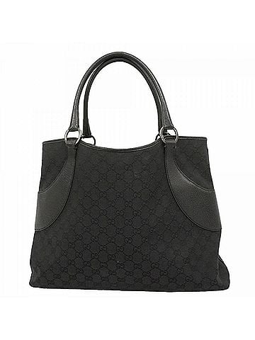 Gucci Gucci GG Canvas Tote Bag 113016, Black, Women's (view 1)