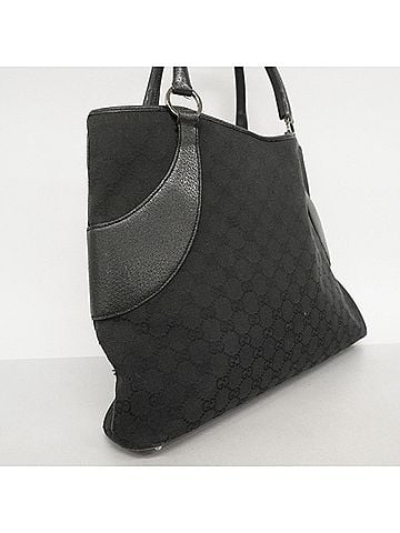 Gucci Gucci GG Canvas Tote Bag 113016, Black, Women's (view 2)