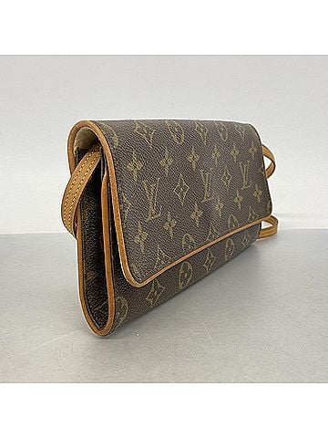 Louis Vuitton Louis Vuitton Monogram Pochette Twin GM Shoulder Bag M51852 Brown Women's (view 2)