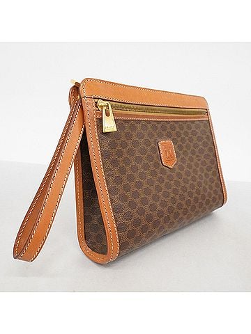 Céline Celine Macadam Clutch Bag, Brown, Men's (view 2)
