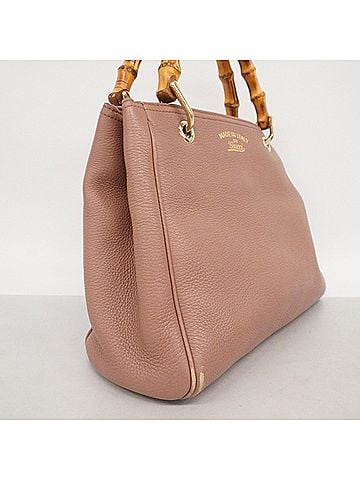 Gucci Gucci Bamboo Handbag 336032 Leather Pink Champagne Women's (view 2)