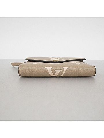 Louis Vuitton Louis Vuitton Tri-fold Wallet Monogram Empreinte Bicolor Portefeuille Victorine M81861 Tourterelle Cream Ladies (view 2)