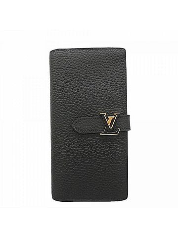 Louis Vuitton Louis Vuitton Capucines Taurillon LV Vertical Wallet M81330 Noir (Women's) (view 1)