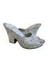 Sheridan Mia White Silver Multi Color Wedges Size 9 - photo 3