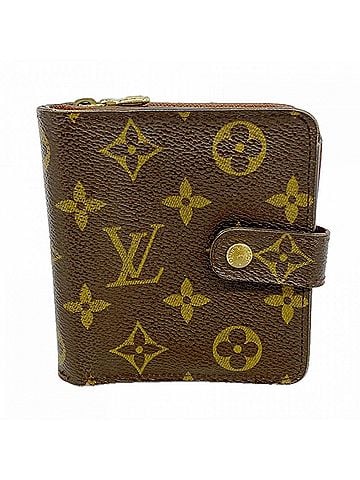 Louis Vuitton Louis Vuitton Monogram Compact Zip Wallet M61667 Brown Women's (view 1)