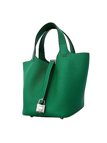 Hermès Hermes Picotin Lock PM Handbag, Taurillon Clemence Leather, Mint Finish, G Stamp, Women's, P3052679 (view 1)