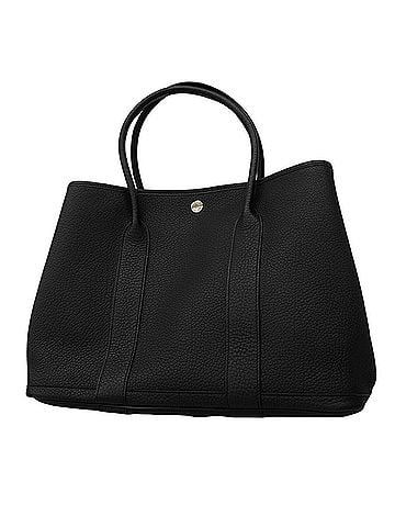 Hermès Hermes Garden PM Tote Bag, Negonda Black, W Stamp, Women's, P3044898 (view 1)