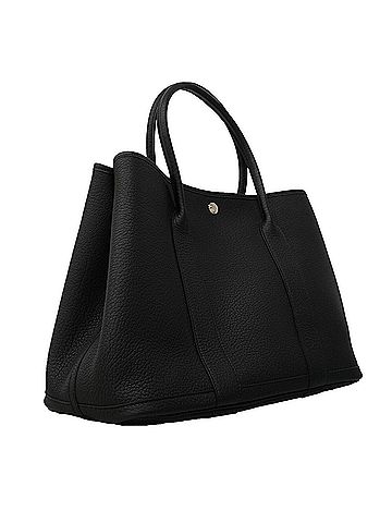 Hermès Hermes Garden PM Tote Bag, Negonda Black, W Stamp, Women's, P3044898 (view 2)