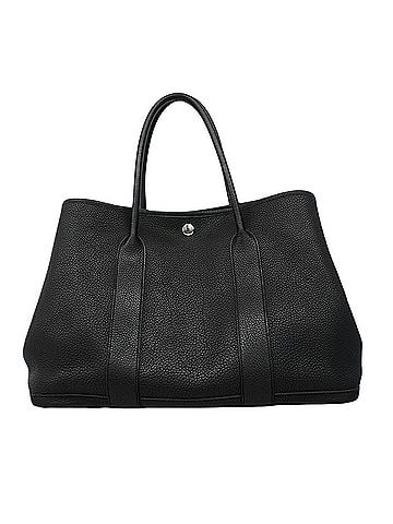 Hermès Hermes Garden PM Tote Bag, Negonda Black, D Stamp, Women's, OP007596 (view 1)