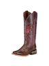 Ariat 100% Leather Solid Brown Pink Boots Size 7 - photo 1