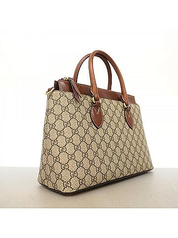 Gucci Gucci GG Supreme handbag, model 409534, brown, 2-way bag for women. (view 2)