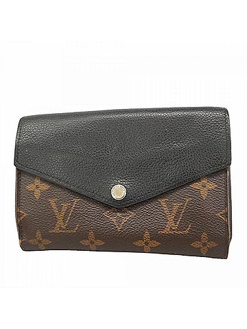 Louis Vuitton Louis Vuitton Monogram Portefeuille Pallas Compact Wallet, Brown Noir, Women's (view 1)