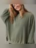 Aerie Solid Green Pullover Sweater Size S - photo 4