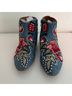 Jeffrey Campbell Floral Blue Red Ankle Boots Size 8 - photo 4